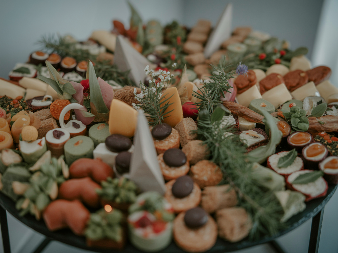 Elegant party platter with finger foods